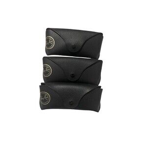 LOT OF 3 = RAY BAN UNIVERSAL BLACK MEDIUM SOFT CASE FOR SUNGLASSES & EYEGLASSES